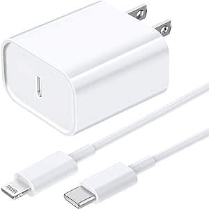 [Apple MFi Certified] iPhone Fast Charger, Veetone 20W PD Type C Power Wall Charger Travel Plug w... | Amazon (US)