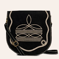 American Darling Black Boot Stitched Crossbody Bag | Cavender's