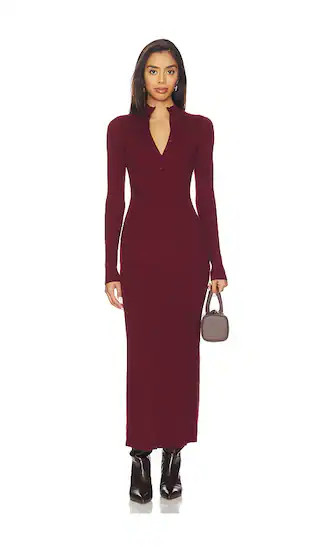 x Christina Elezaj Gretta Mock Neck Midi Dress | Revolve Clothing (Global)