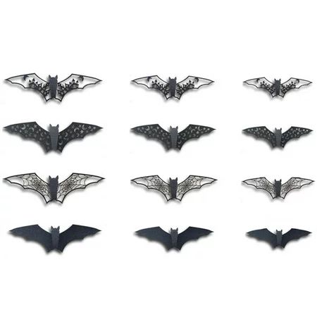Paper Bats Stickers for Wall Decor Home Window Decoration Set Halloween Wall Stickers for Treat Bags | Walmart (US)