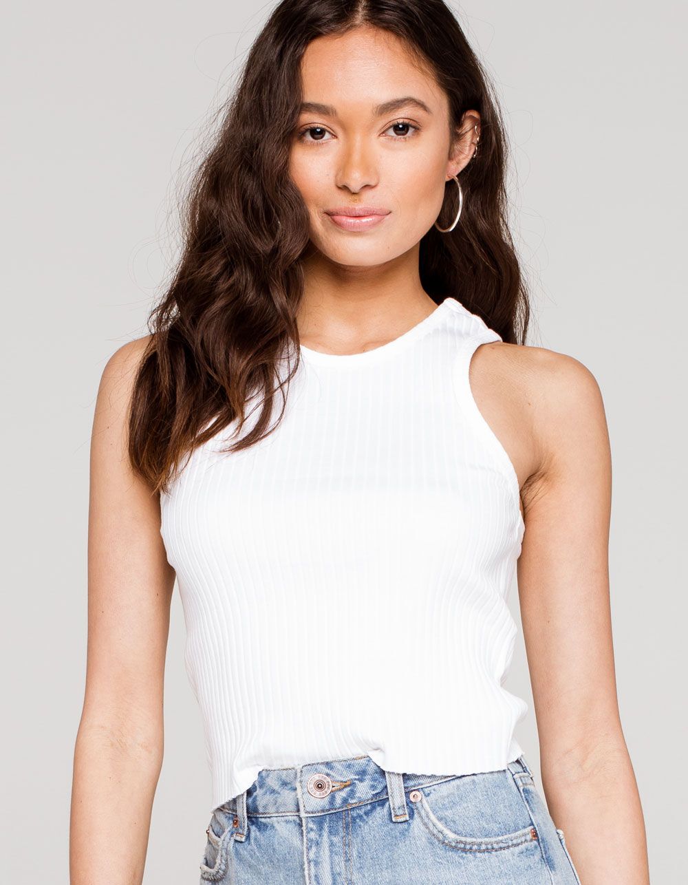 BDG Urban Outfitters High Neck White Tank | Tillys