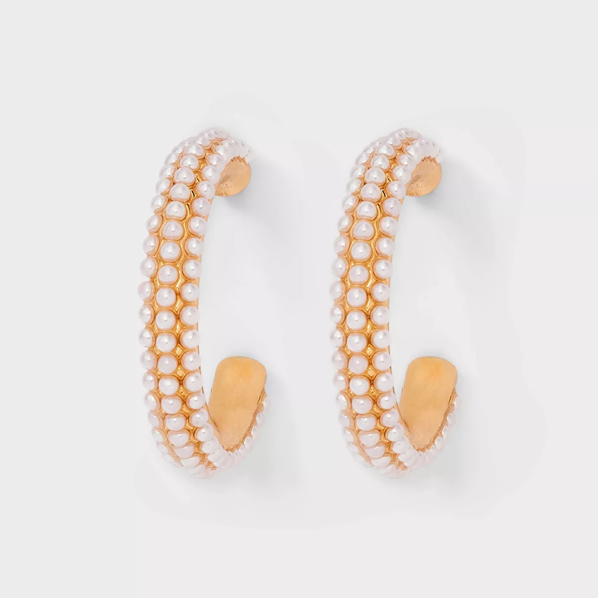 Cultura Pearl Hoop Earrings - A New Day™ Gold | Target