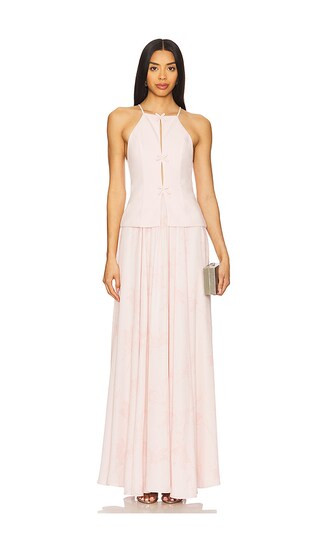 Tabitha Gown in Blush Lily | Revolve Clothing (Global)