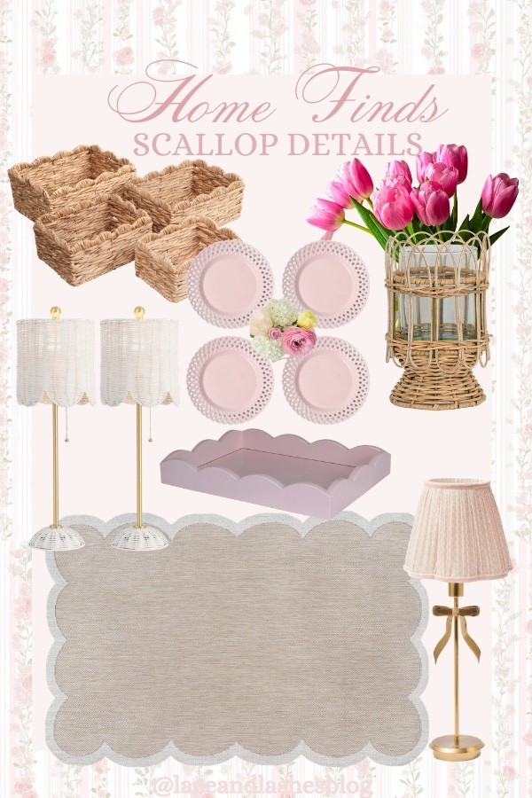 Scallop detail home finds!💗🌸 patio decor, patio area rug, touch lamp

#LTKSeasonal #LTKHome #LTKSaleAlert
