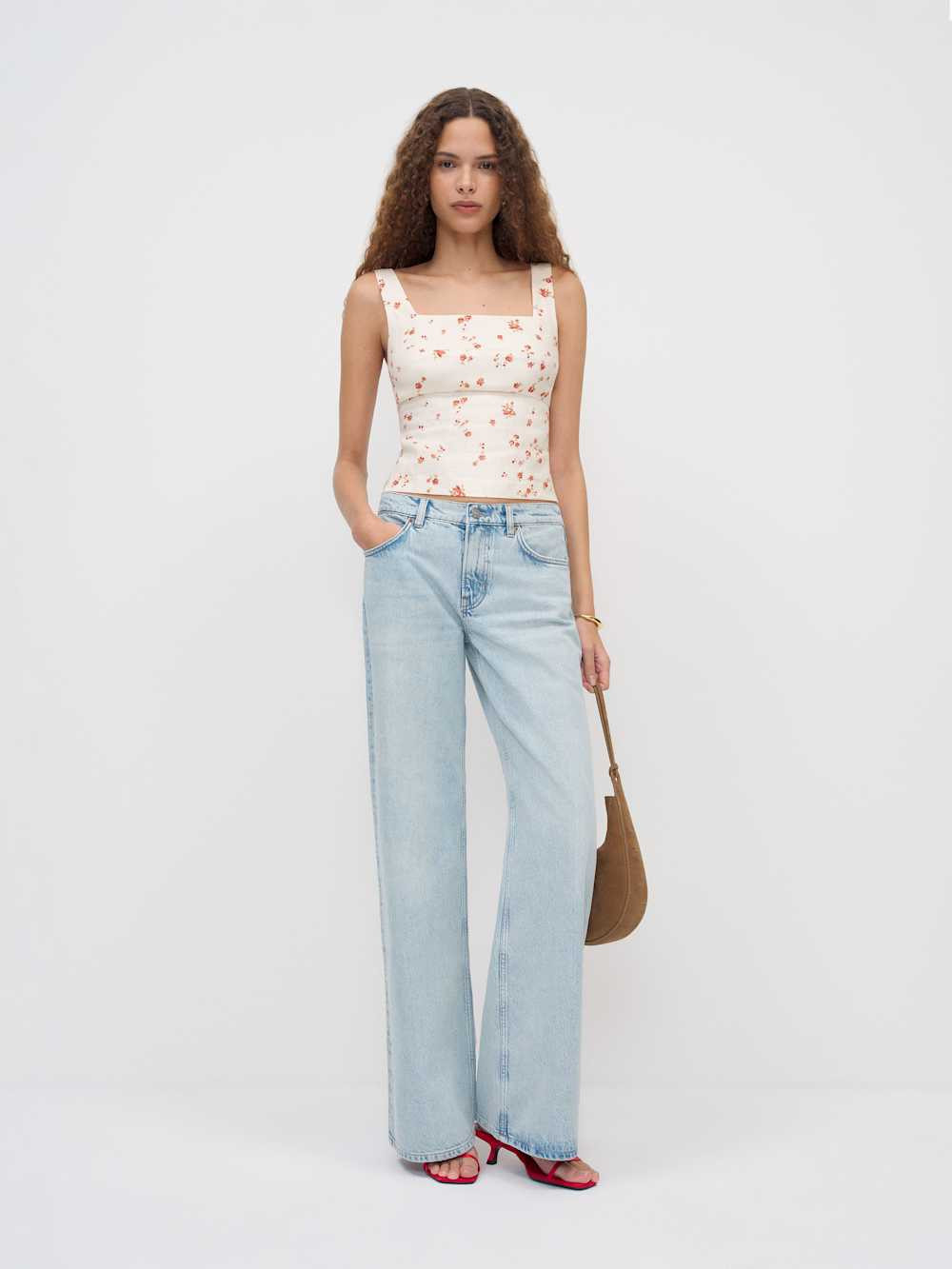 Clarence Linen Top | Reformation (Global)