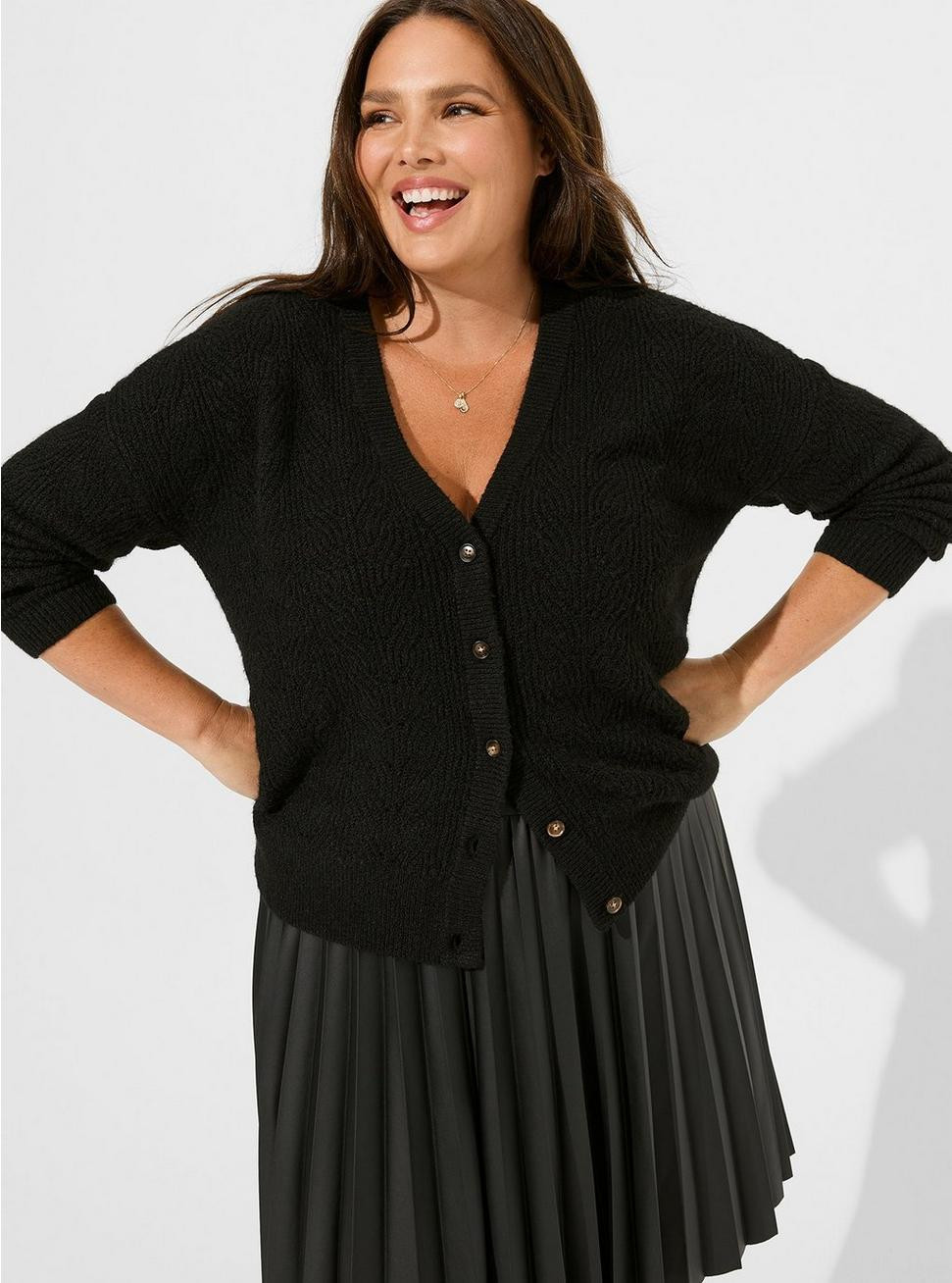 Vegan Cashmere Cardigan Sweater | Torrid (US & Canada)
