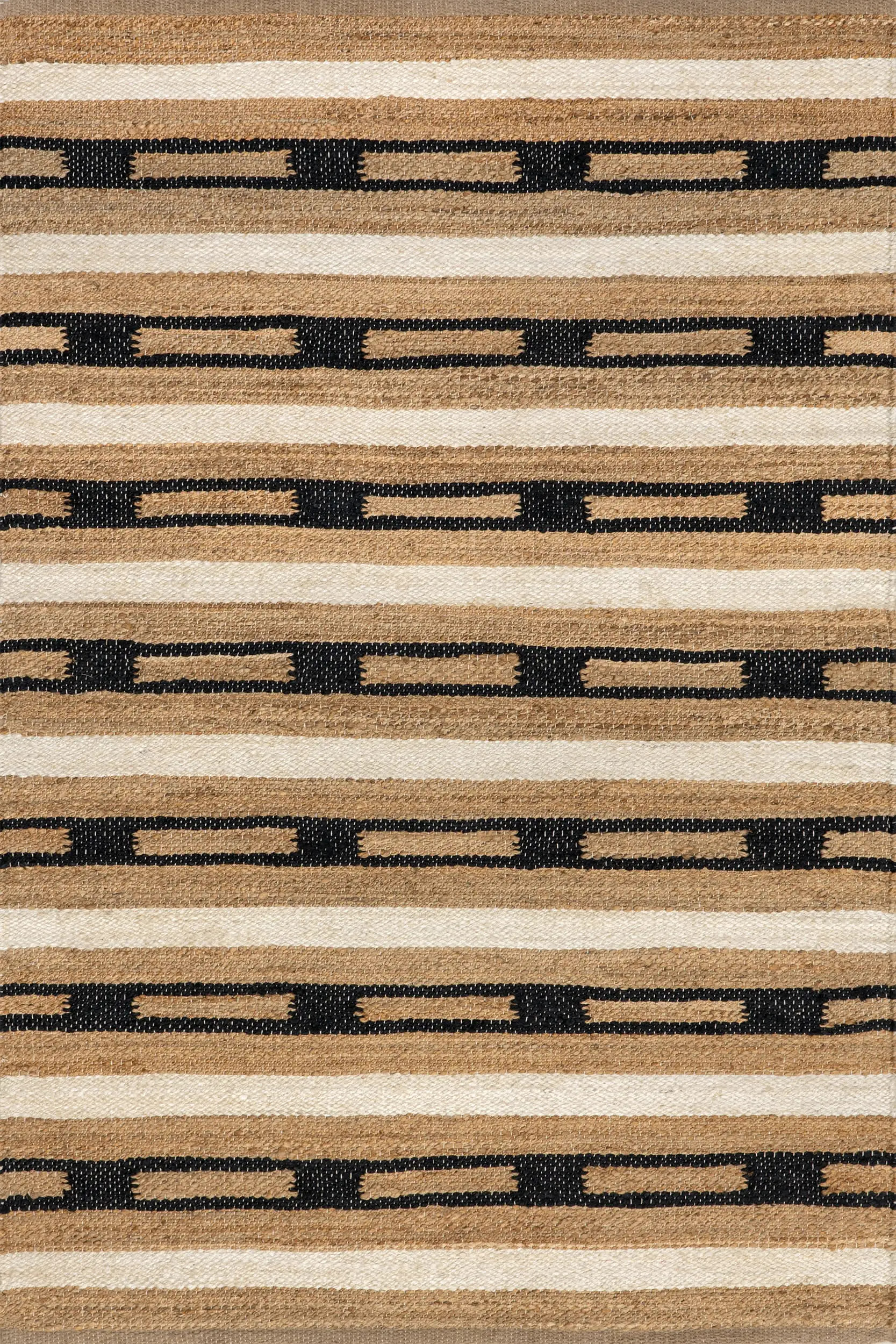 Raleigh Striped Jute Rug | Natural | Rugs USA