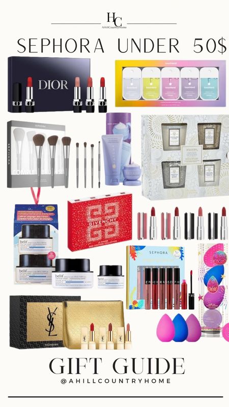 Gift guide- Sephora value sets under 50$ are now 20% off! 

Use code: GETGIFTING

Follow me @ahillcountryhome for daily shopping trips and styling tips

Sephora finds, Sephora sale, make up, skin care, best sellers, liquid lip stick, ysl lipstick set, brush set, touchland set, givenchy lipstick set, tatcha set, value set, Dior lipstick set, belief cream set, beauty blender value set, voluspa candle set, gift guide, gift for her


#LTKGiftGuide