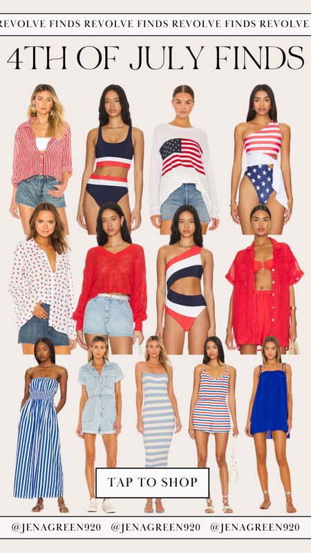 Revolve 4th of July | Fourth of July Fashion | 4th of July Swimsuits | Patriotic Fashion | Red White Blue 

#LTKstyletip #LTKSeasonal