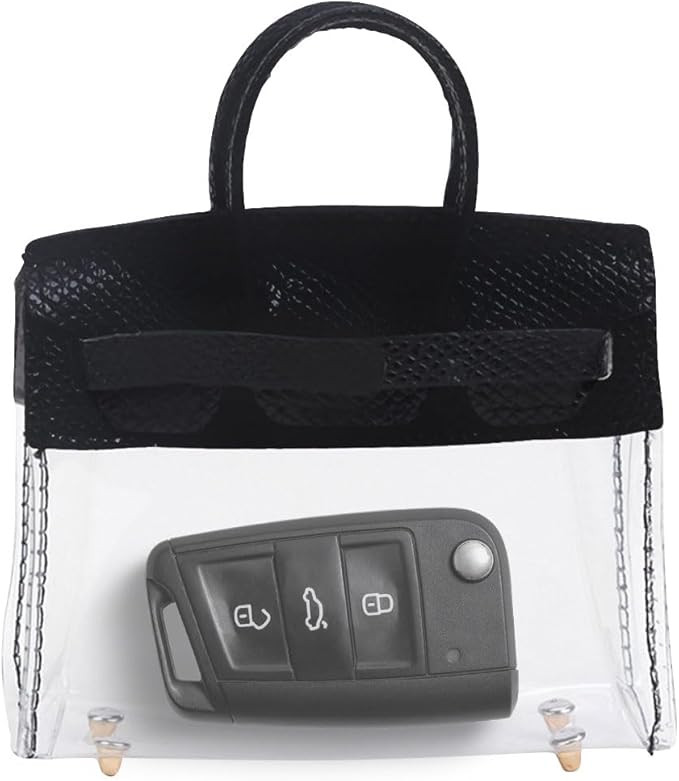 Mini Creative Car Key Case, Small Transparent Handbag Key Holder Wallet, Keychain Bag Car Key Fob... | Amazon (US)