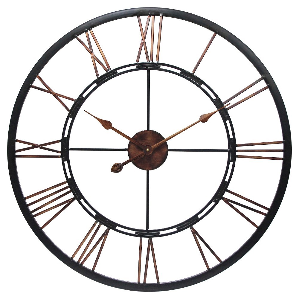 The Metal Fusion Wall Clock Black/Copper - Infinity Instruments | Target
