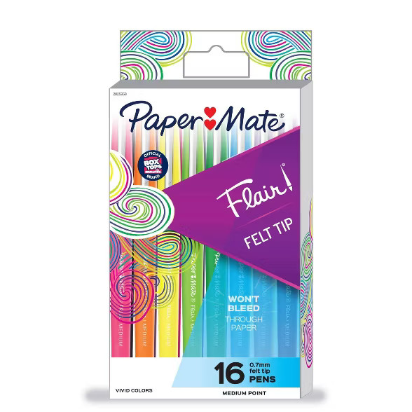 Paper Mate Flair 16pk Felt Tip Pens 0.7mm Medium Tip Multicolor | Target