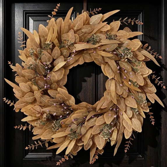 Yastouay Fall Wreaths for Front Door, 26" Autumn Wreath with Eucalyptus for Wall Porch Home Decor | Walmart (US)