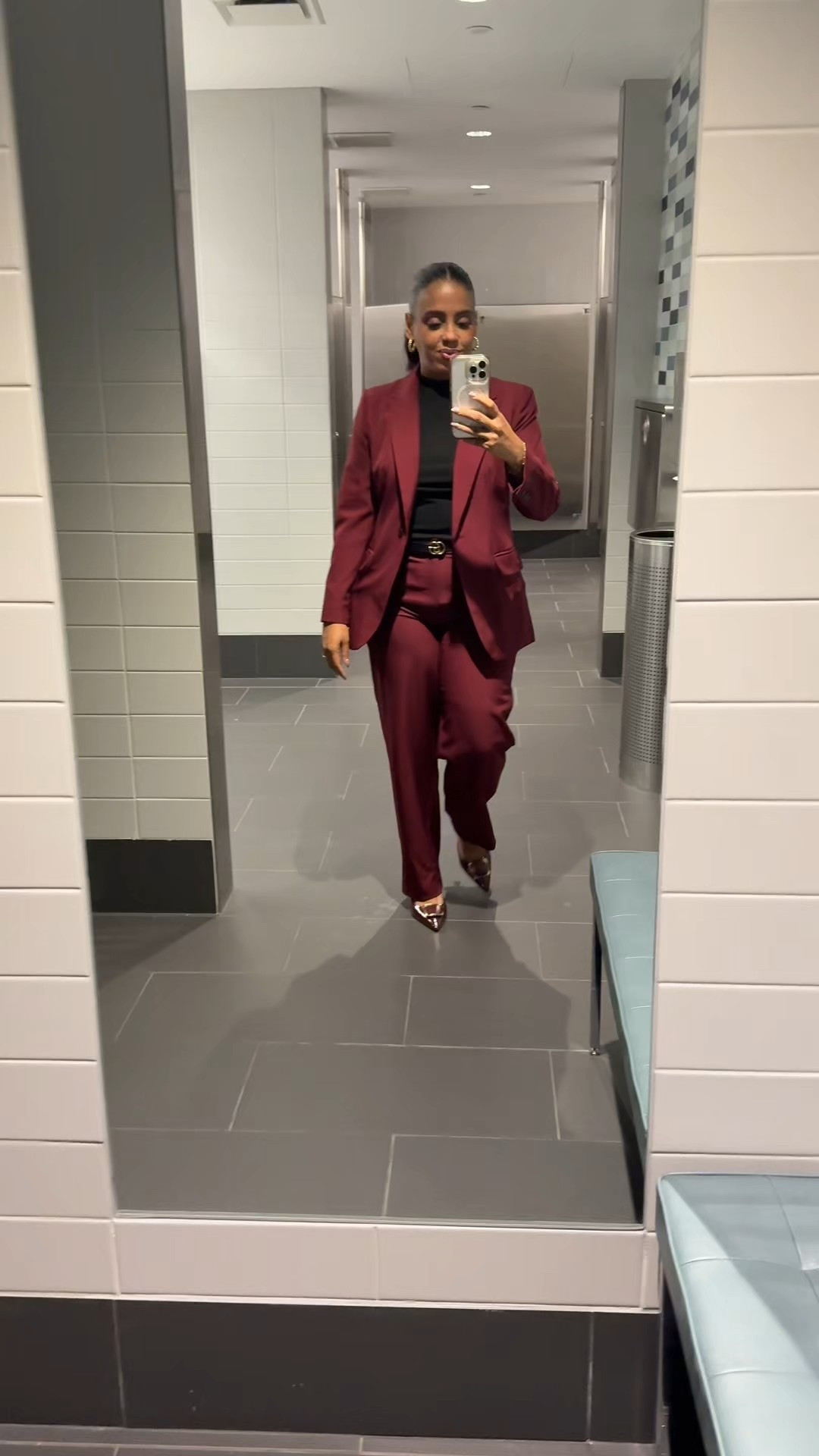 Monochromatic(ish) moment — Merlot suit + matching heels 🖤🍷

#LTKStyleTip #LTKWorkwear