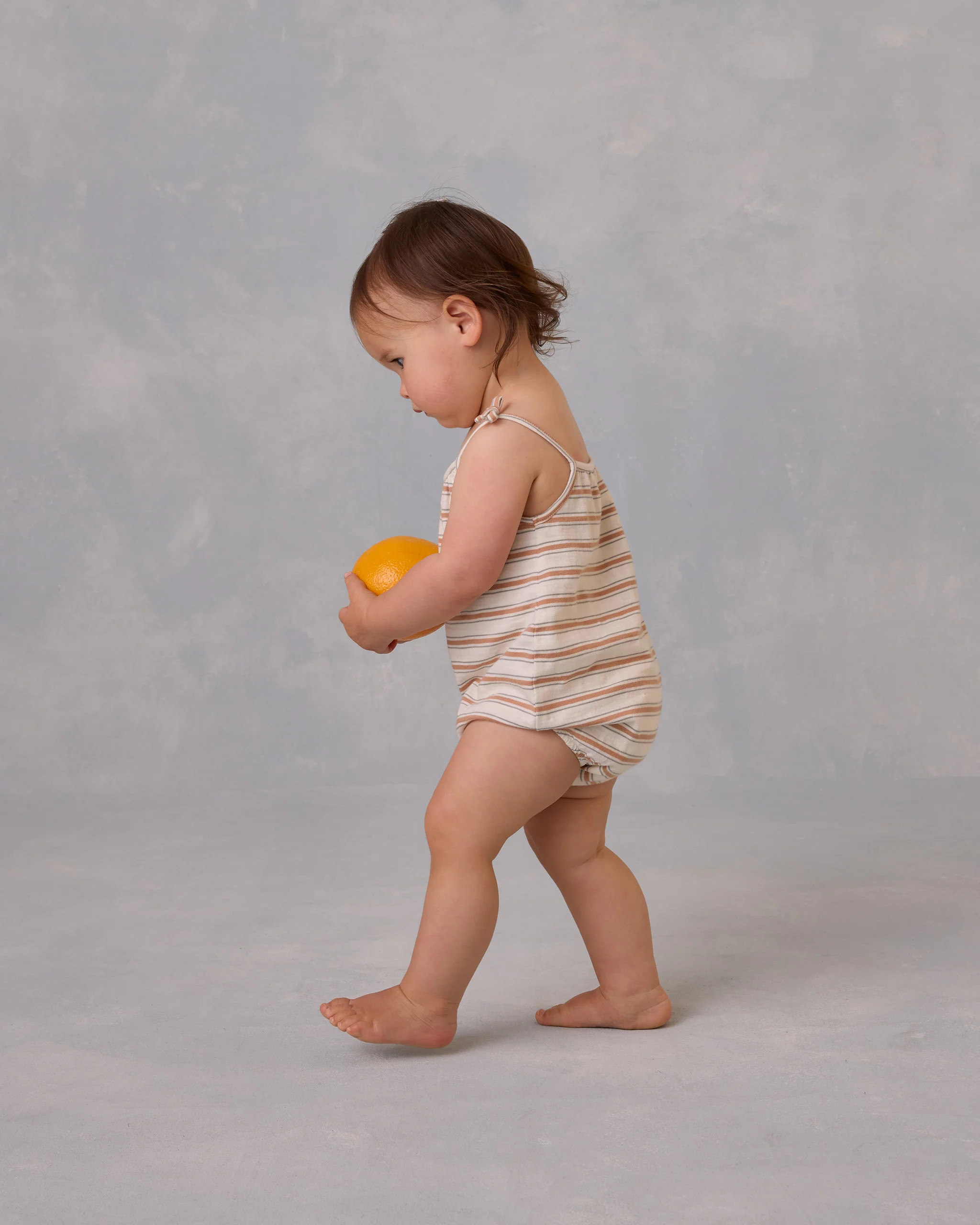 Nala Romper || Grapefruit Stripe | Rylee + Cru