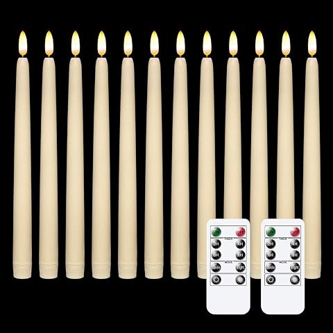 SoulBay Flameless LED Taper Window Candles with Remote, 6 Pack | 20cm Battery Operated, Flickerin... | Amazon (CA)