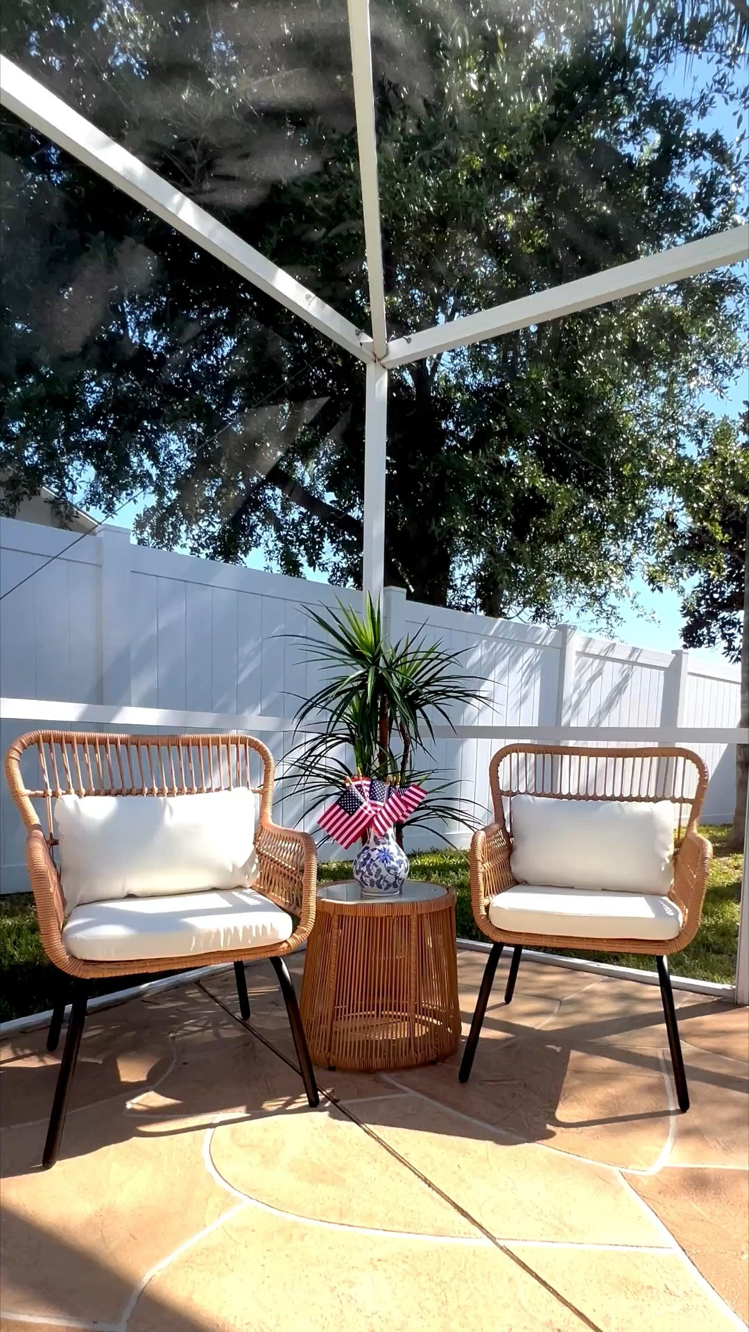 🙌🏼WAYFAIR OUTDOOR PATIO FURNITURE: #ad Looking to refresh your space or add extra seating options to your patio this spring and summer? #wayfair #wayfairfurniture @Wayfair 
  


🙌🏼This outdoor wicker 3-piece bistro set includes 2 patio chairs and a matching table with a tempered glass top. All-weather patio conversation set made from rust and water-resistant pe rattan and powder-coated steel. Outdoor wicker patio furniture set with table & cushions offers you a quiet, cozy space outdoors. Outdoor rattan patio sectional furniture set for any garden, patio, front porch, backyard, pool, or deck. Color: Beige/Yellow

Features:
👉🏼Powder-coated steel frames and PE wicker are rustproof and weather-resistant for long-term use
👉🏼Each seat holds up to 330 lbs; table supports up to 90 lbs
👉🏼Anti-slip foot pads protect floors and add stability
👉🏼Thick sponge cushions offer comfort and support
👉🏼Zippered covers are easy to remove and clean
👉🏼Extended backrest provides full back support
👉🏼Round tempered glass table resists spills and is easy to clean

🙌🏼All three pieces come as a set under $250.

#wayfairhome #wayfairfinds #pooldeck #patio #patiofurniture

#LTKHome #LTKSwim #LTKvlog