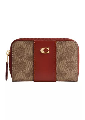 COACH Women's Essential Small Zip Around Card Case in Signature Canvas | Belk