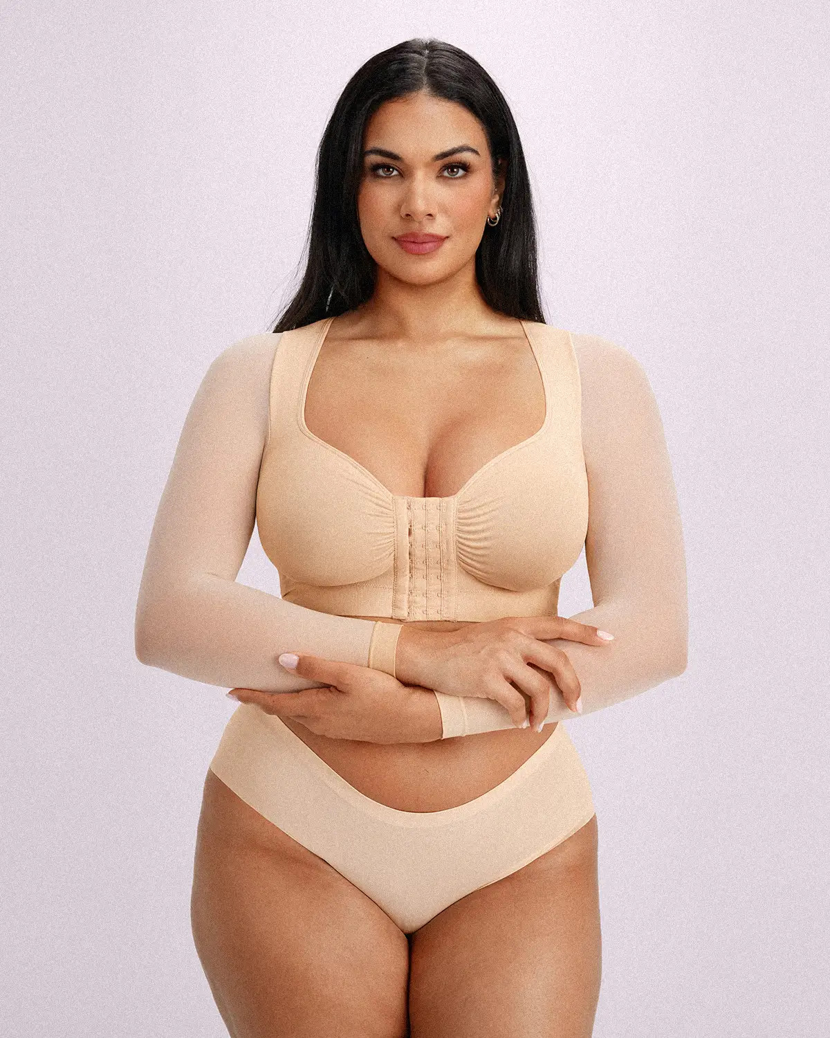 MistWeave™ Back Smoothing Front-Closure Long-Sleeve Top | Shapellx Affiliate Program