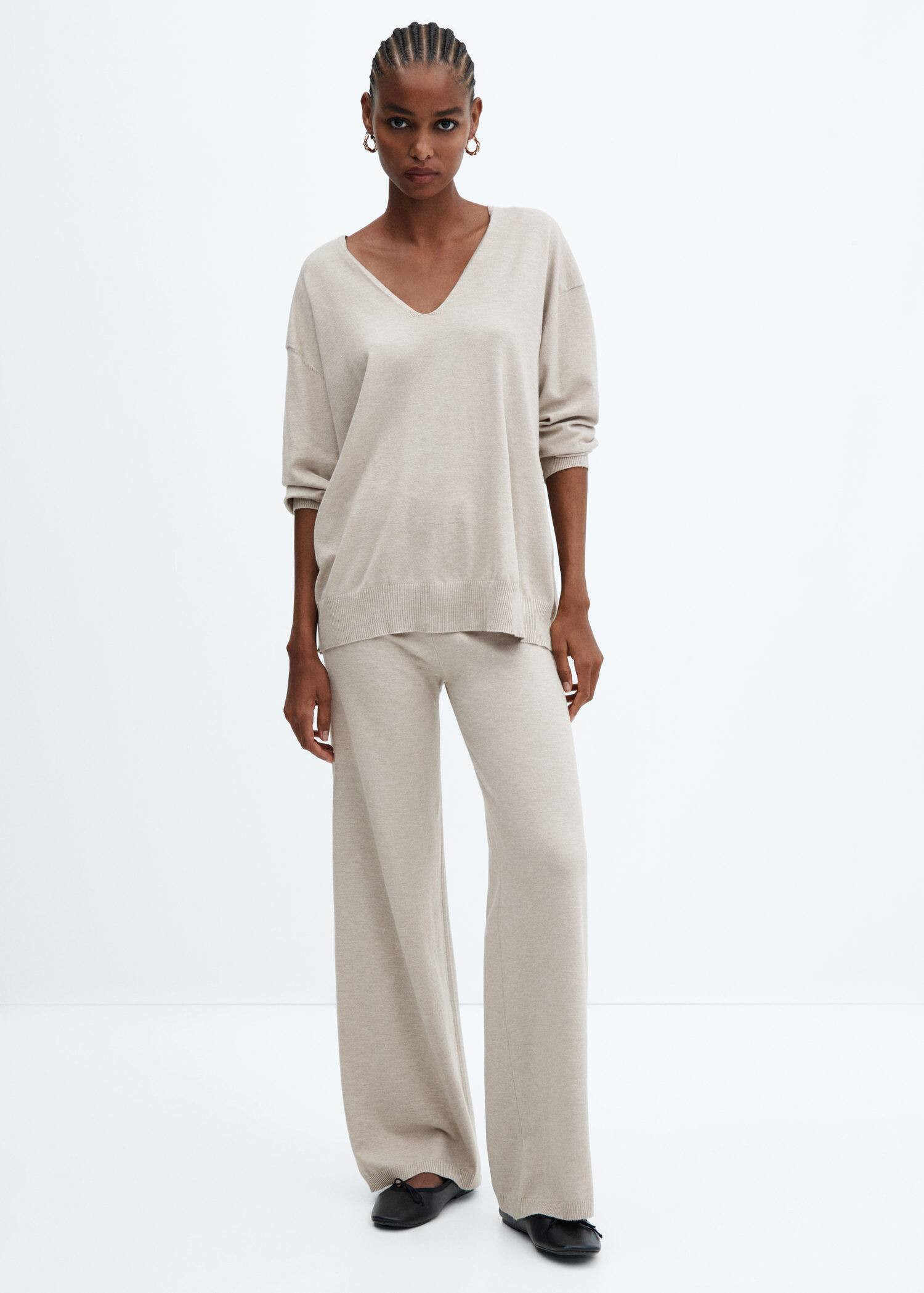 Knitted wideleg pantsREF. 57075793-VIEIRA-LM | MANGO (US)