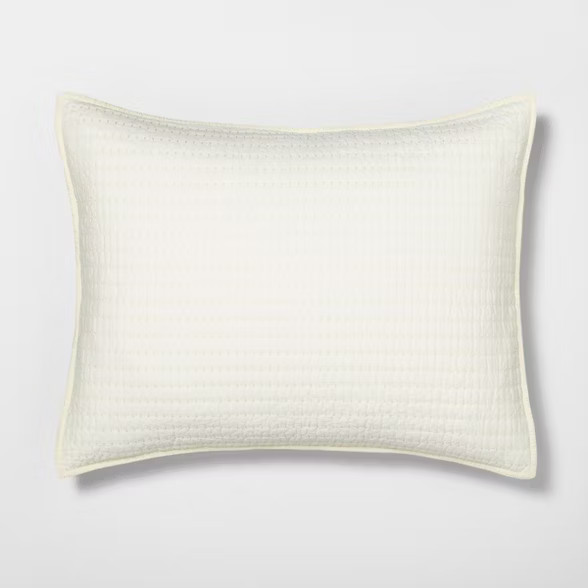 Solid Texture Stripe Pillow Sham - Hearth & Hand™ with Magnolia | Target