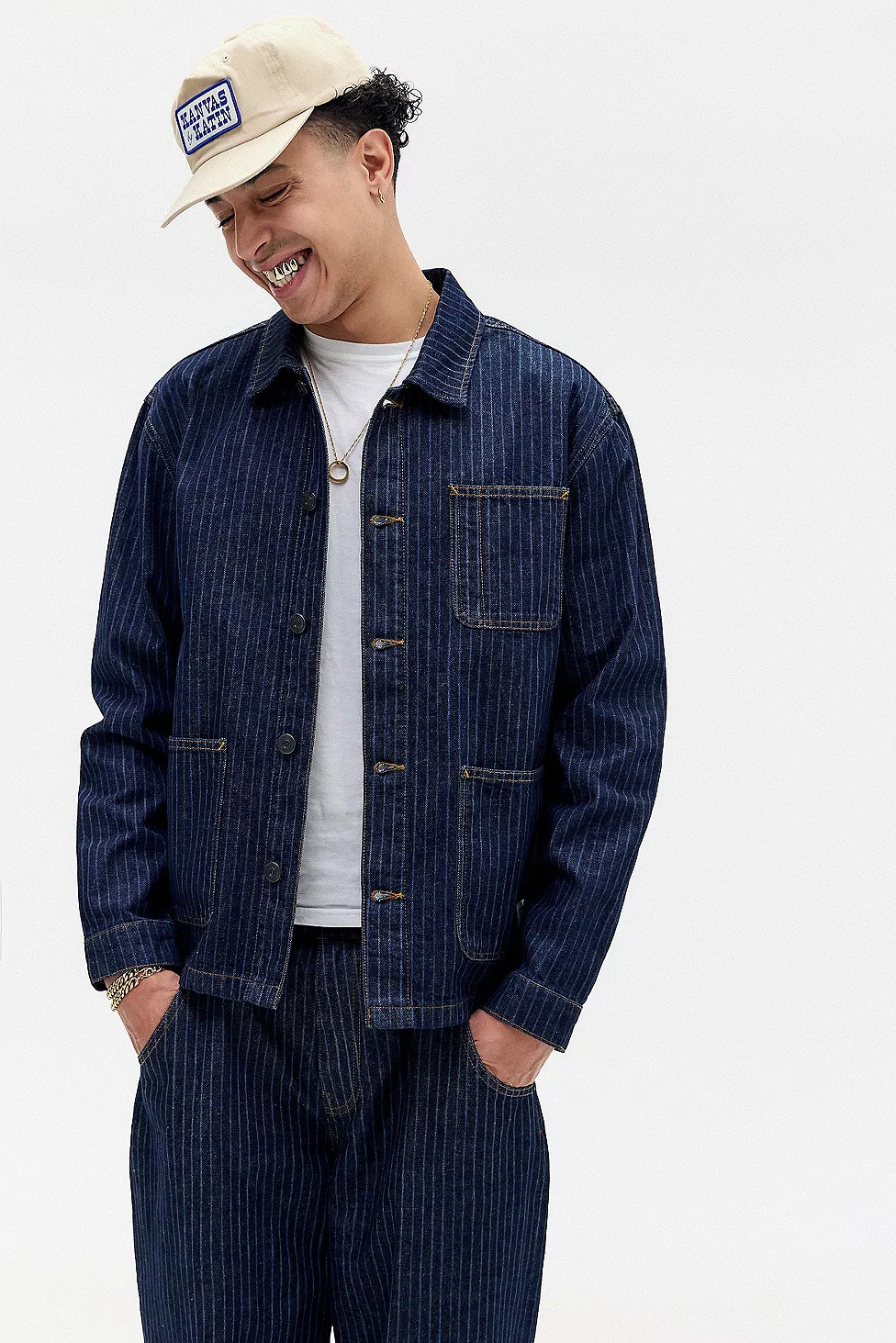 BDG Chore Rinse Stripe Denim Jacket | Urban Outfitters UK