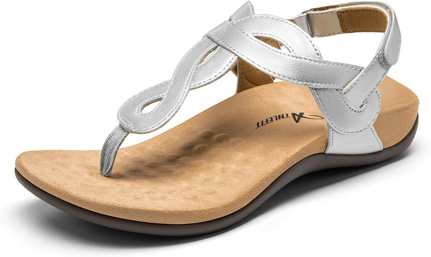 Athlefit Women's Orthopedic Arch Support Sandals Comfortable Thong T-Strap Orthotic Casual Flat S... | Amazon (US)