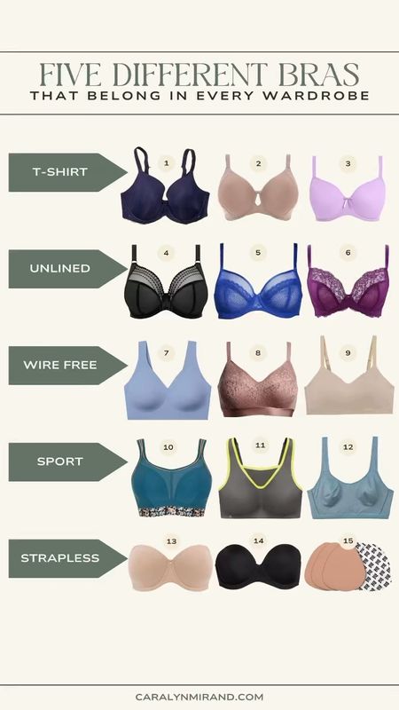 Sharing a few of my favorite style bras in each category, but I encourage everyone to get properly fitted! 👙💫 see more details on my IG @caralynmirand 

#LTKStyleTip #LTKBeauty