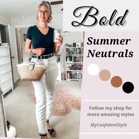Here’s another look at how to style neutrals for summer with bold flare. Classic black-and-white never goes out of style and always gives a chic polished look.

#SummerLook #SummerOutfit #BoldNeutrals #BlackAndWhiteOutfit #MetallicHandbag #SilverBag #DateNightOutfit #GNOoutfit 

#LTKFindsUnder50 #LTKOver40 #LTKStyleTip