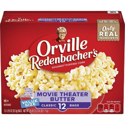 Orville Redenbacher's Movie Theater Butter Microwave Popcorn - 12ct/39.49oz | Target