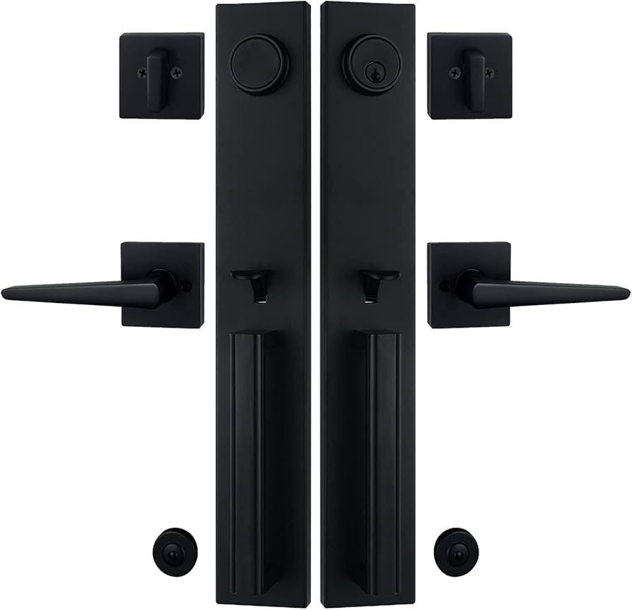 NEWBANG Matte Black Double Door Handle Set | Amazon (US)