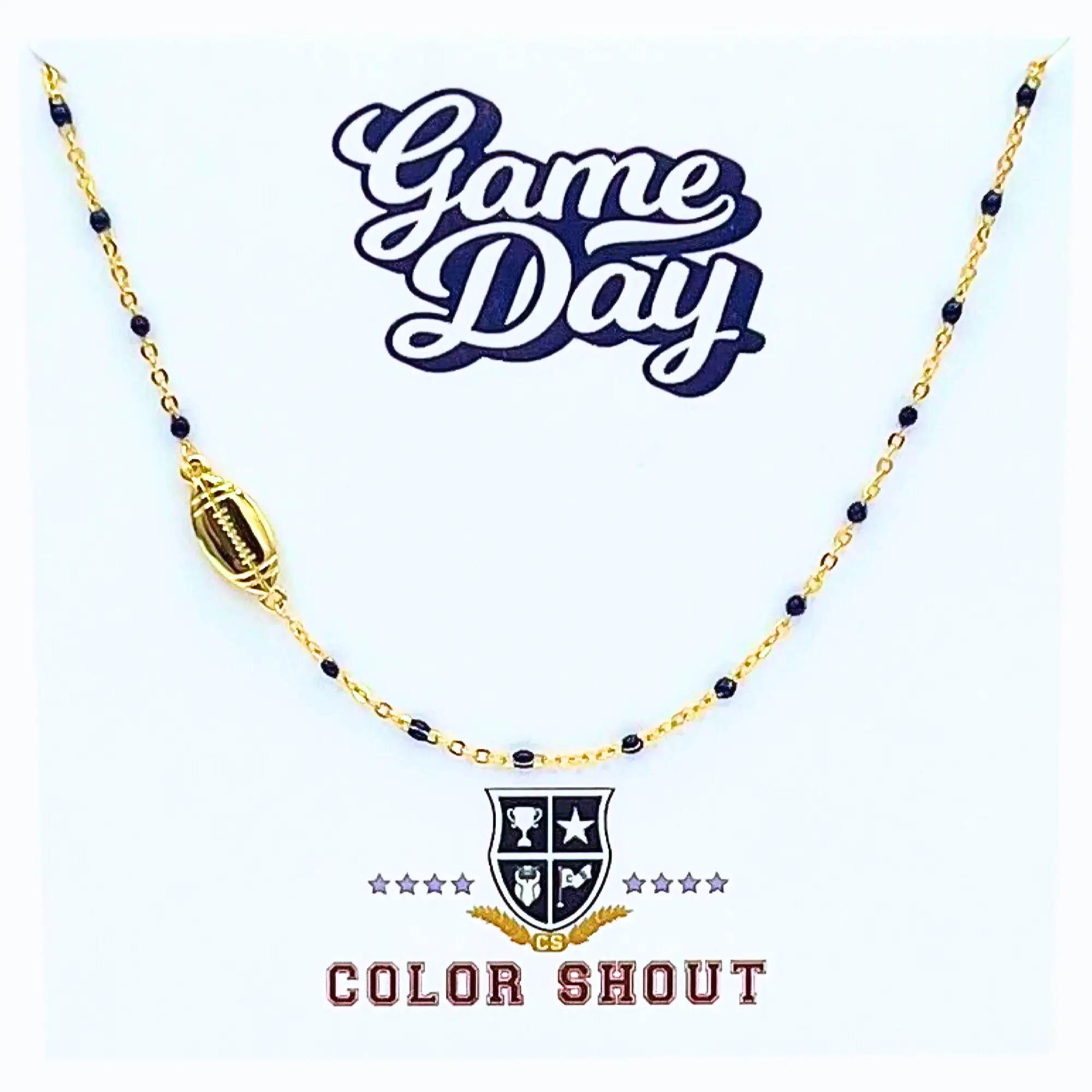 Color Shout Game Day Side Set Football Necklace with Enamel Beads (Women) | Nordstrom | Nordstrom