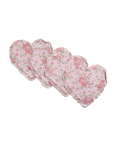 4pk Ruffle Heart Placemats | TJ Maxx