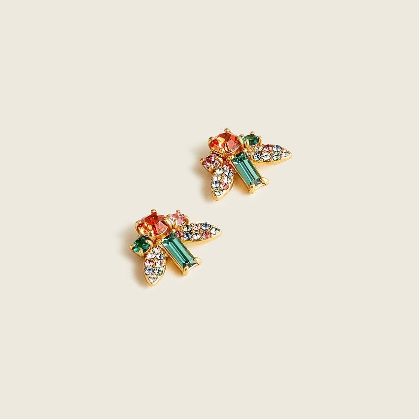 Sparkle bee stud earrings | J.Crew US