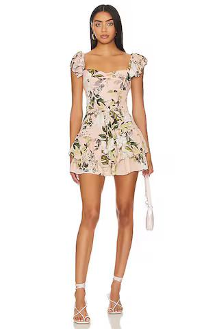 Amanda Uprichard Mackey Romper in Juniper Floral from Revolve.com | Revolve Clothing (Global)