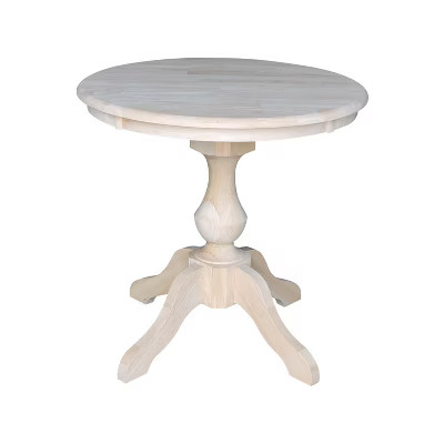 International Concepts 30" Round Top Pedestal Table-28.9" H, Unfinished | Target