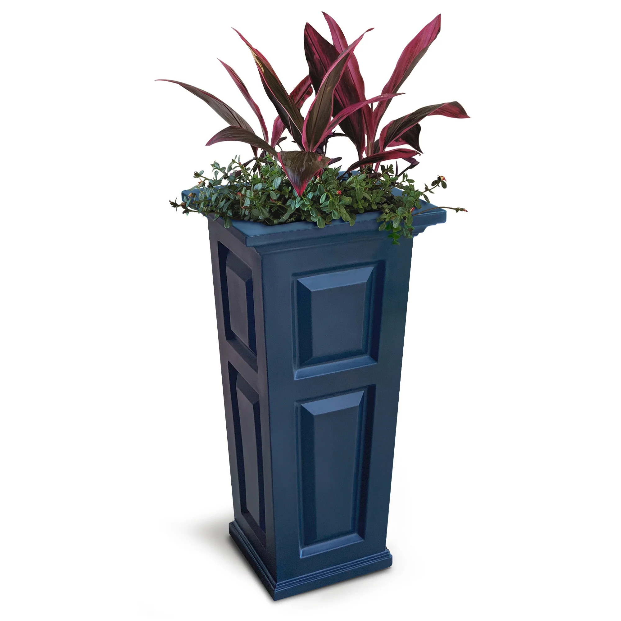 Mayne Nantucket 32in Tall Polyethylene Planter - Neptune Blue | Walmart (US)