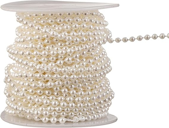 3mm Crafts Faux Pearl Beads Garland Pearl Bead Roll Strand of Pearls to Decorate Floral Centerpie... | Amazon (US)