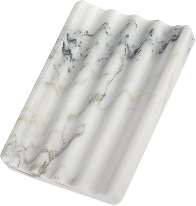 Koville African Natural Marble Soap Dish for Shower, Stone Soap Tray for Bathroom, Bar Soap Holde... | Amazon (US)