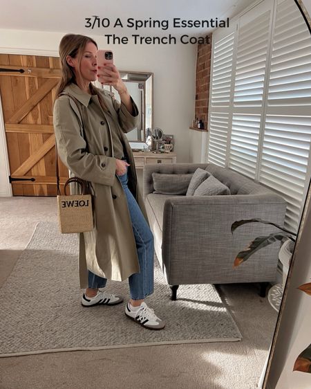 Trench coat styling 👌🏻

The perfect spring knit, trench coat, cropped jeans, sambas, loewe bag 

#LTKSeasonal #LTKeurope #LTKstyletip