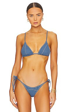The 90's Bikini Bottom in Denim | Revolve Clothing (Global)
