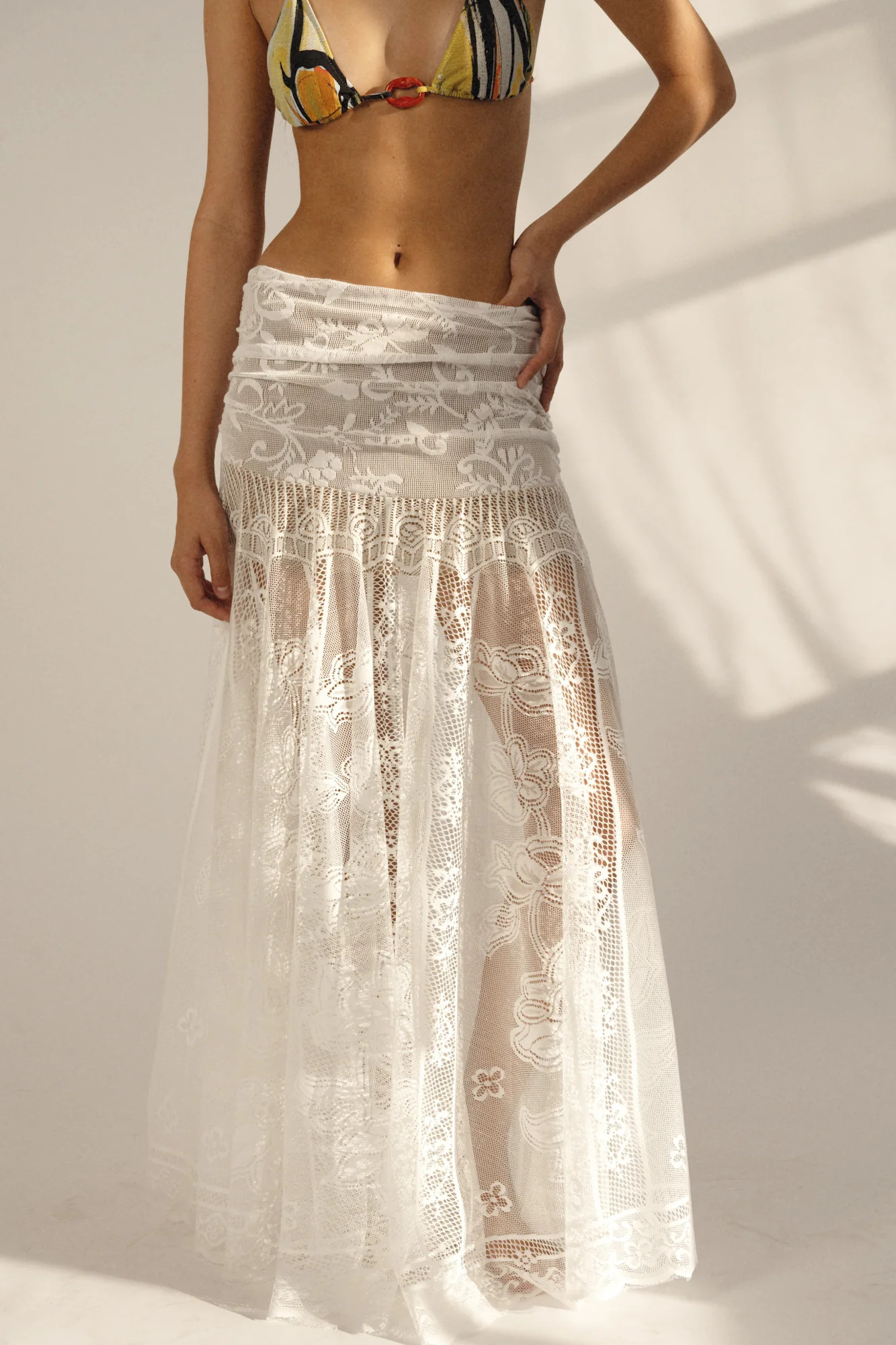 Callista Doily Skirt | Yellow The Label