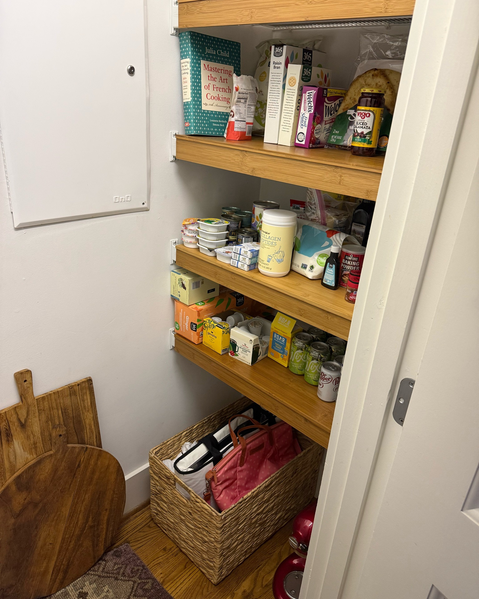 Organized pantry, wire rack shelf covers, bamboo shelves

#LTKHome