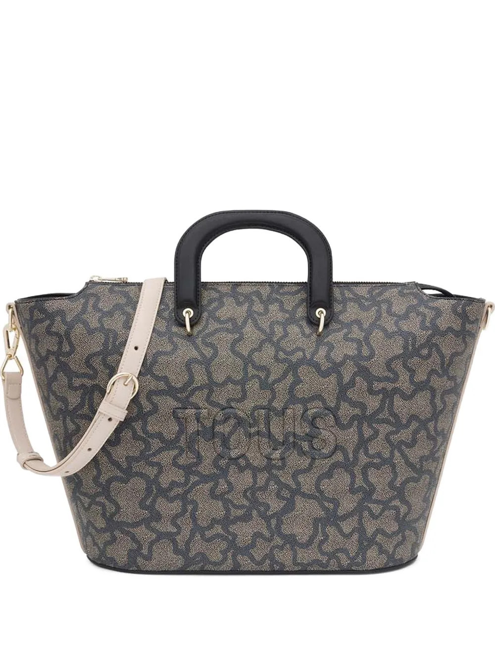 TOUS bear-print tote bag - Black | Farfetch Global