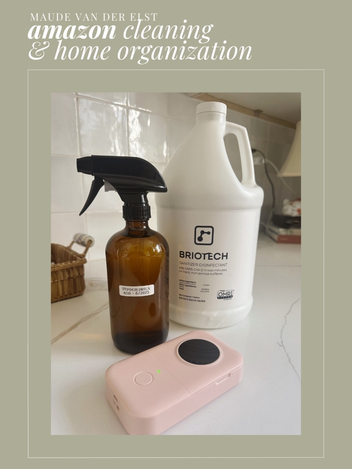 Ordered all three products via Amazon! This label maker has been my go to the past few years around the home. Couldn't recommend more if you are looking to get a little more organized. 

 Hypochlorous acid - stumbled upon this cleaning product last week and instantly ordered (supposed to help with disinfecting just about everything in your home) and so far really happy with it. I've been using it to spray on my bedding, clothes in closets, wiping down counters etc. spray bottles also ordered on Amazon!

#LTKFindsUnder50 #LTKFindsUnder100 #LTKHome