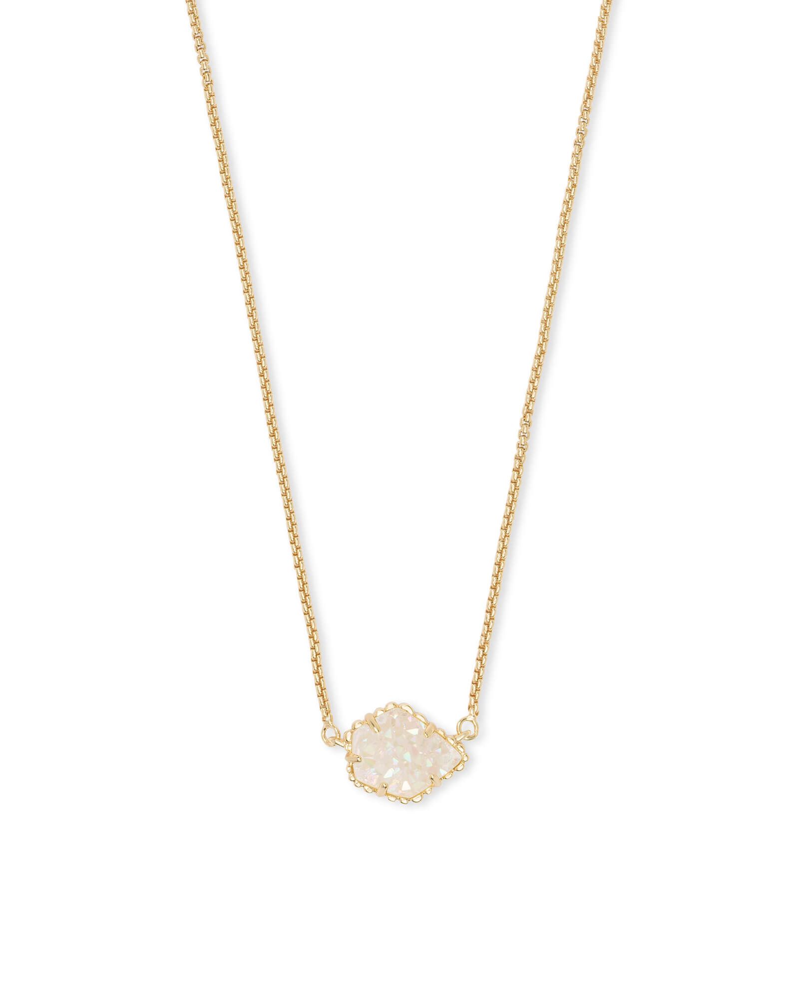Tess Gold Pendant Necklace in Iridescent Drusy | Kendra Scott | Kendra Scott
