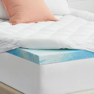 4" SealyChill™ Gel + Comfort Memory Foam Mattress Topper with Pillowtop Cover - Twin | Bed Bath & Beyond