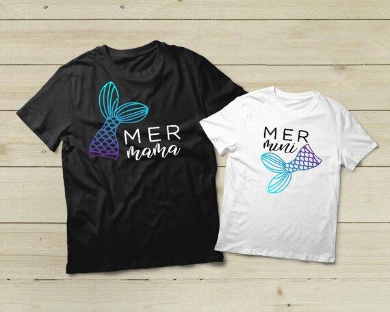 Mommy and me Outfit Mermaid Matching Mother Daughter Outfit Mama Mini Me Mermaid Shirt Gift | Etsy (US)