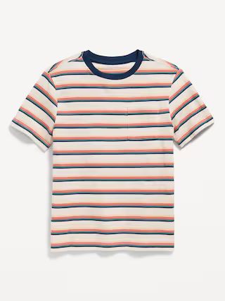 Textured Striped Short-Sleeve Pocket T-Shirt for Boys | Old Navy (US)
