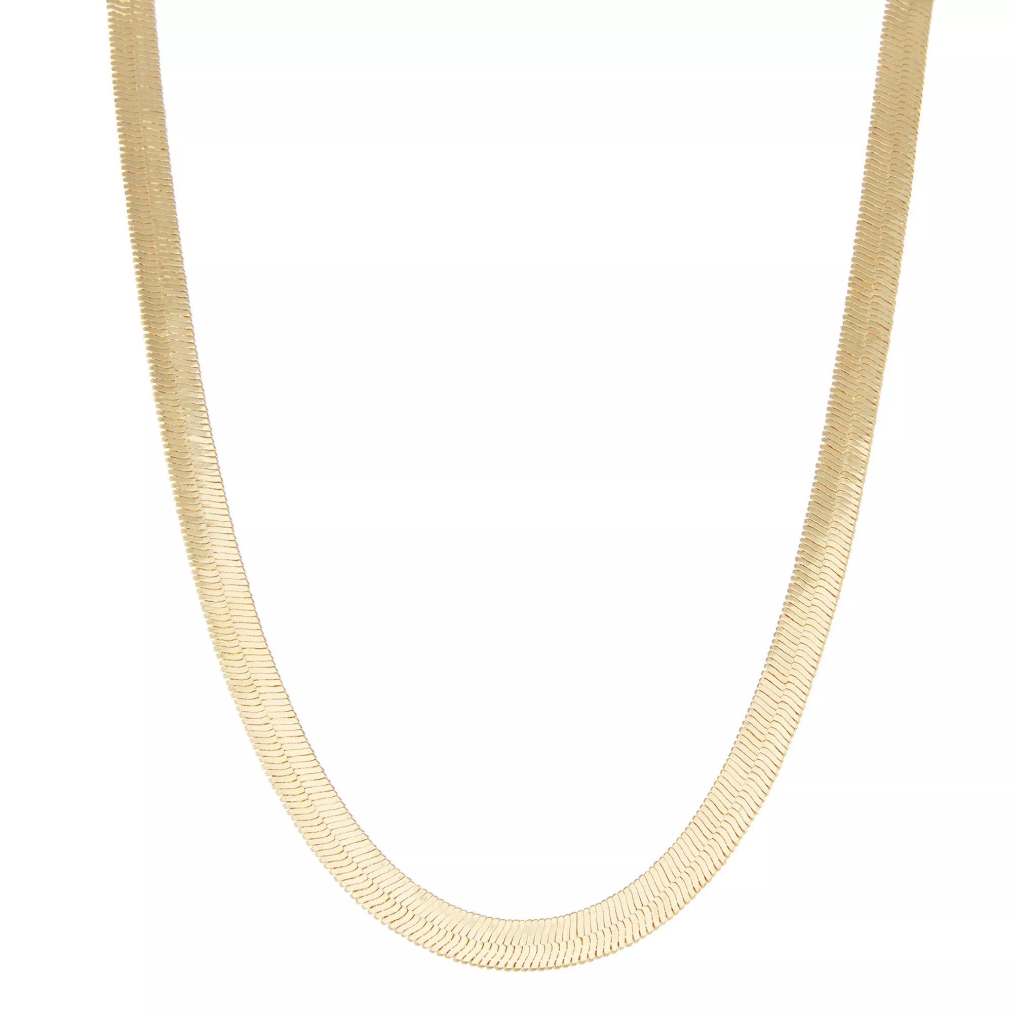 Napier Gold Tone Herringbone Collar Necklace | Kohl's